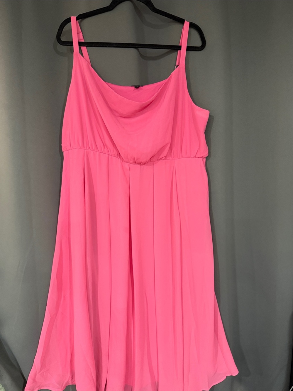 torrid Bright Pink Cowl-Neck Midi Dress